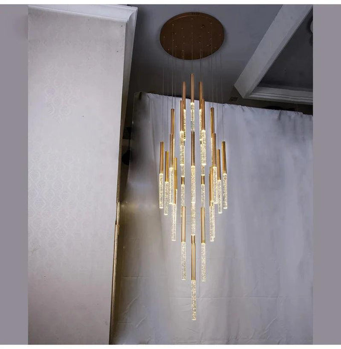 Mina Crystal Entryway Light Fixtures High Ceiling - DWHOME
