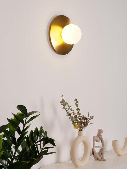 Round Glass Art Wall Lamp - DWHOME