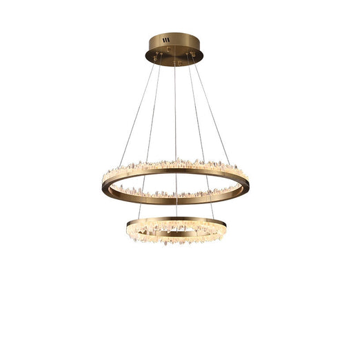 Minimalistic Crystal Quartz LED Chandelier-DWHOME