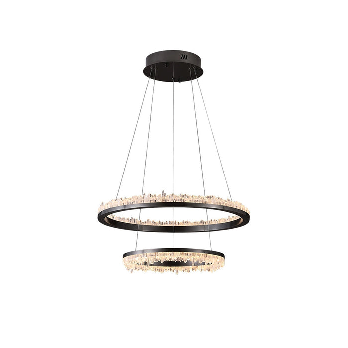 Minimalistic Crystal Quartz LED Chandelier-DWHOME