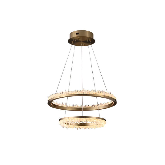 Minimalistic Crystal Quartz LED Chandelier-DWHOME