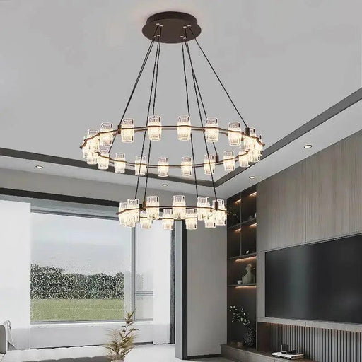 Misty 2-Layer Ring Modern Retro Chandelier-DWHOME