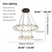 Misty 2-Layer Ring Modern Retro Chandelier - DWHOME