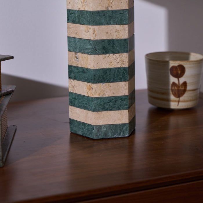 Modari Striped Stone Table Lamp - Vakkerlight