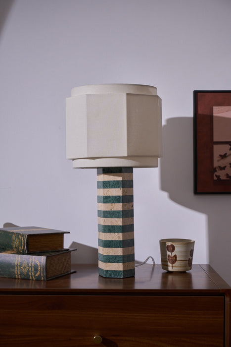 Modari Striped Stone Table Lamp - Vakkerlight