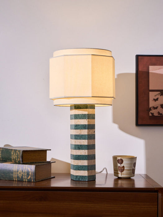 Modari Striped Stone Table Lamp - Vakkerlight