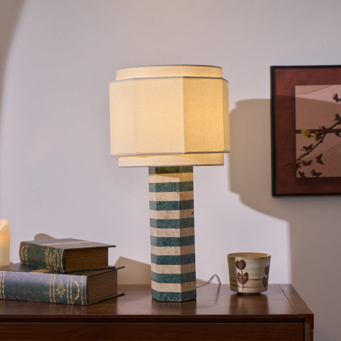 Modari Striped Stone Table Lamp - Vakkerlight