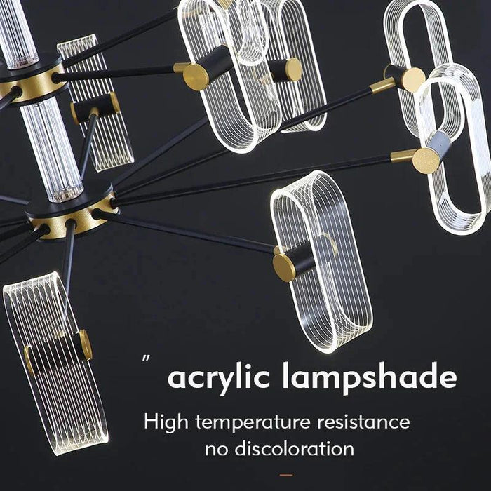 Modern Acrylic Led Chandelier with Remote Control - DWHOME