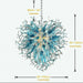 Modern Aqua Blue Glass Chandelier - DWHOME