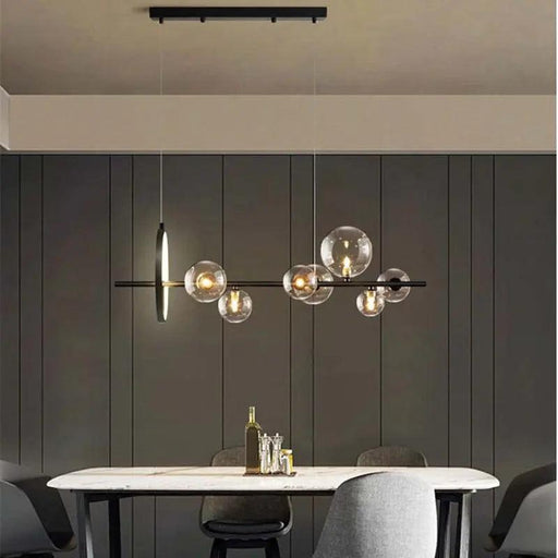 Modern Black Glass Chandelier-DWHOME