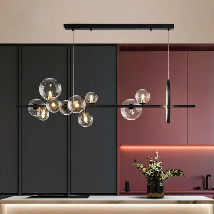 Modern Black Glass Chandelier - DWHOME