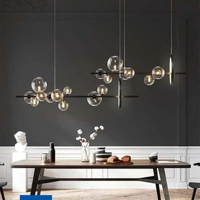 Modern Black Glass Chandelier - DWHOME