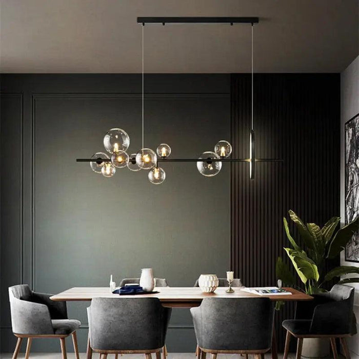 Modern Black Glass Chandelier - DWHOME