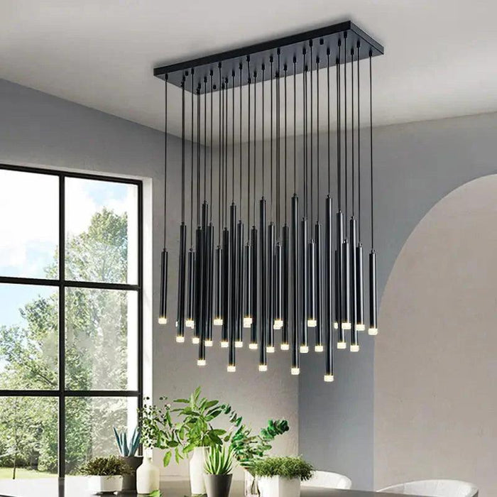 Modern Black & Gold Dining Room Ceiling Fixture-DWHOME