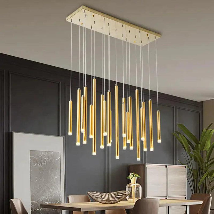 Modern Black & Gold Dining Room Ceiling Fixture-DWHOME