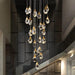Modern Crystal Chandelier for High Ceiling Living Room-DWHOME