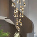 Modern Crystal Chandelier for High Ceiling Living Room-DWHOME