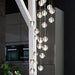 Modern Crystal Glass Bubble Chandelier for Foyer-DWHOME