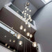 Modern Crystal Glass Bubble Chandelier for Foyer-DWHOME