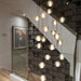 Modern Crystal Glass Bubble Chandelier for Foyer-DWHOME