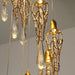 Modern Crystal Glass Drops Chandelier for Staircase - DWHOME