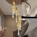 Modern Crystal Glass Drops Chandelier for Staircase - DWHOME