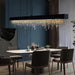 Modern Crystal Rectangular Dining Table Chandelier - DWHOME