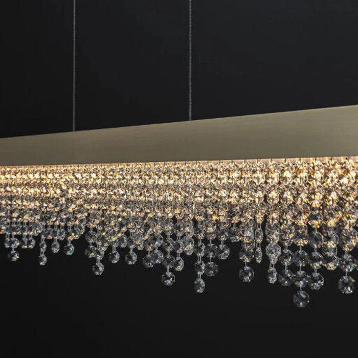 Modern Crystal Rectangular Dining Table Chandelier - DWHOME