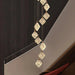 Modern Gold Long Spiral Crystal Chandelier for Staircase - DWHOME