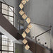 Modern Gold Long Spiral Crystal Chandelier for Staircase - DWHOME
