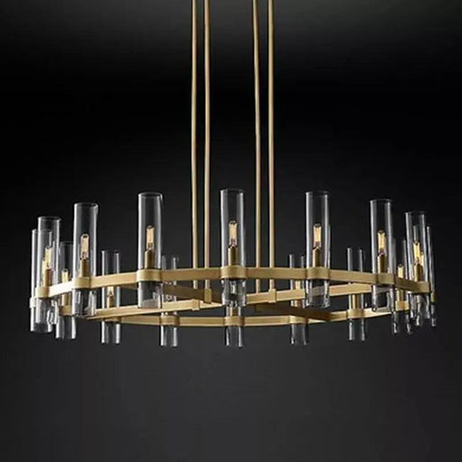 American Modern Metal Chandelier Gold & Black & Chrome-DWHOME