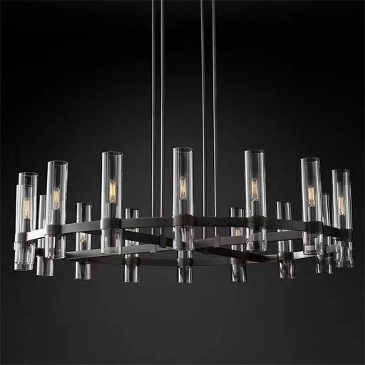American Modern Metal Chandelier Gold & Black & Chrome-DWHOME