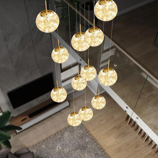Modern Spiral Chandelier for Staircase-DWHOME