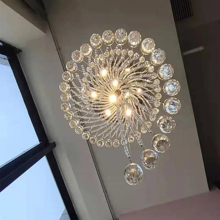 Modern Spiral Crystal Staircace Ceiling Chandelier - DWHOME