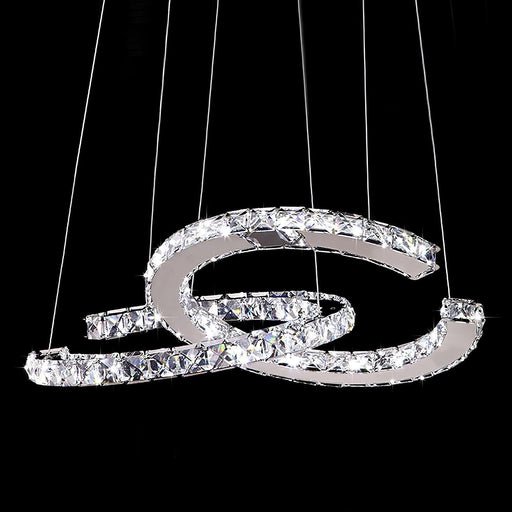 Modern Crystal Double C Chandelier-DWHOME