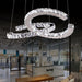 Modern Crystal Double C Chandelier-DWHOME