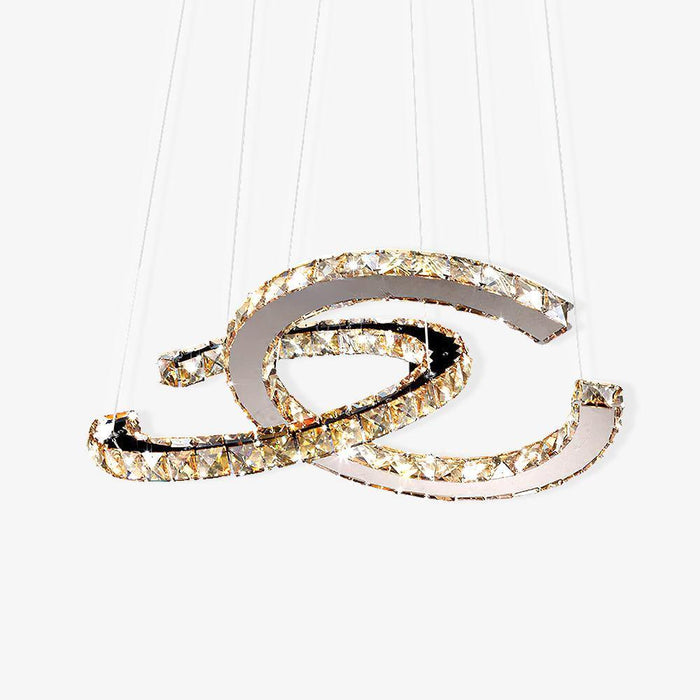 Modern Crystal Double C Chandelier-DWHOME