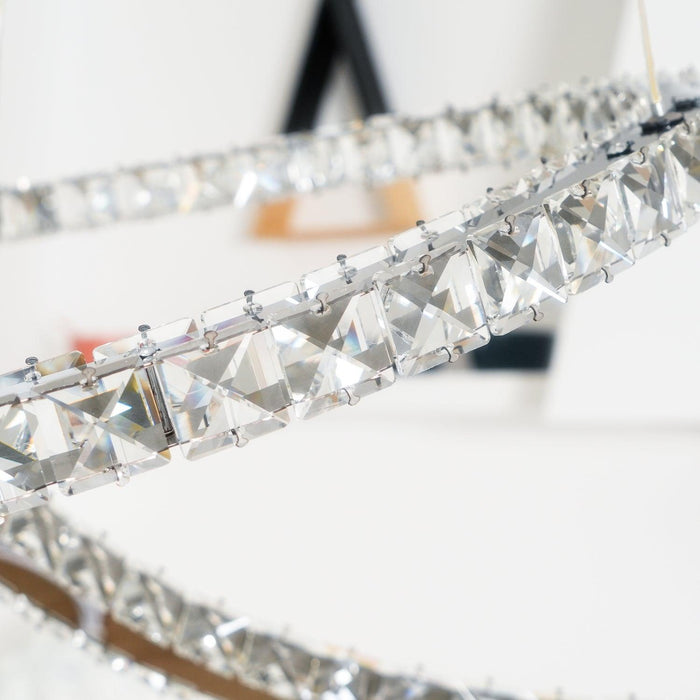 Modern Crystal Double C Chandelier-DWHOME