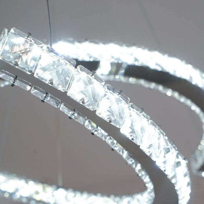 Modern Crystal Double C Chandelier-DWHOME
