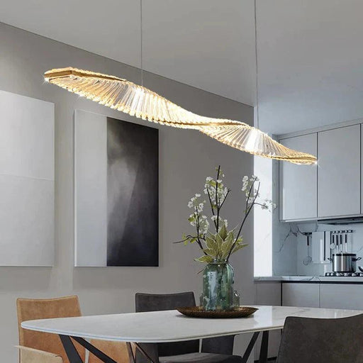 Moly Linear Crystal Chandelier for Dining Room&Kitchen-DWHOME