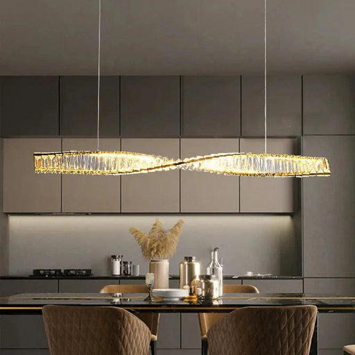 Moly Linear Crystal Chandelier for Dining Room&Kitchen-DWHOME