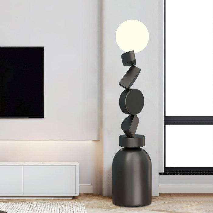 Monolith Cube Floor Lamp-DWHOME