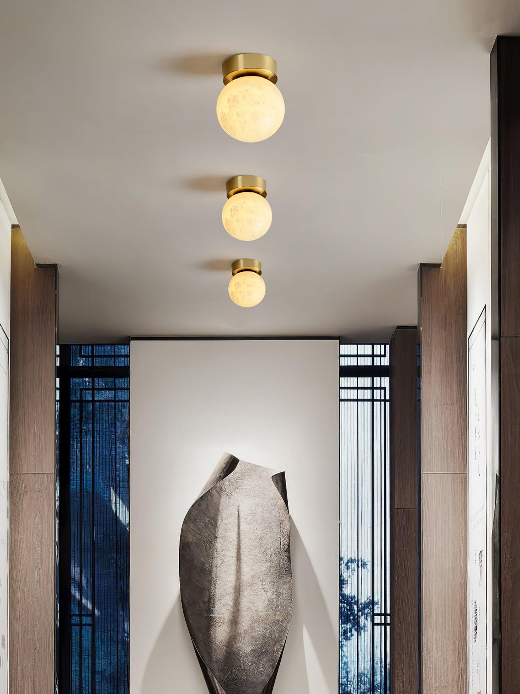 Moon Celling Moon Alabaster Ceiling Light