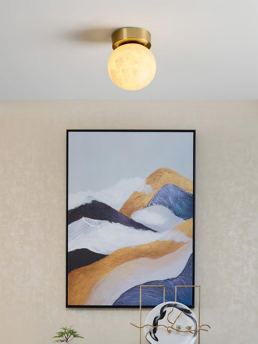 Moon Alabaster Ceiling Light-DWHOME