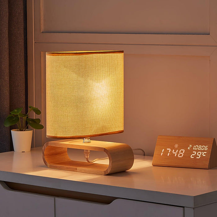 Moti Wood Table Lamp-DWHOME