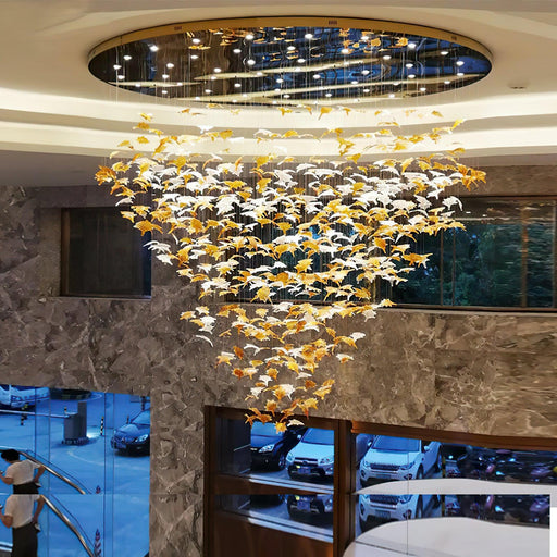 Multicolor Crystal Maple Leaf Chandelier-DWHOME