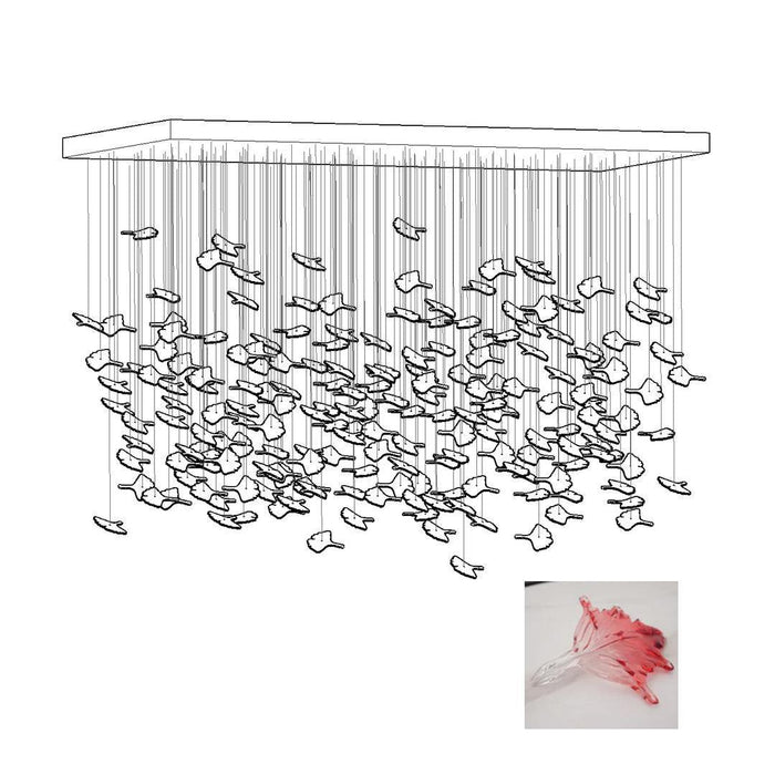 Multicolor Crystal Maple Leaf Chandelier - DWHOME