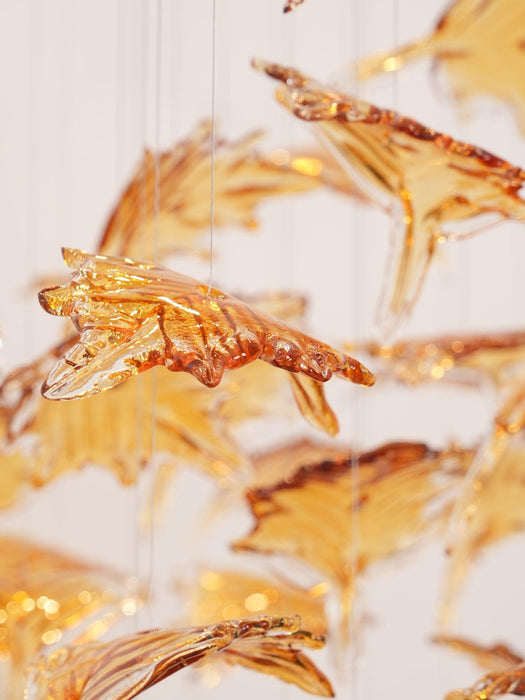 Multicolor Crystal Maple Leaf Chandelier - DWHOME