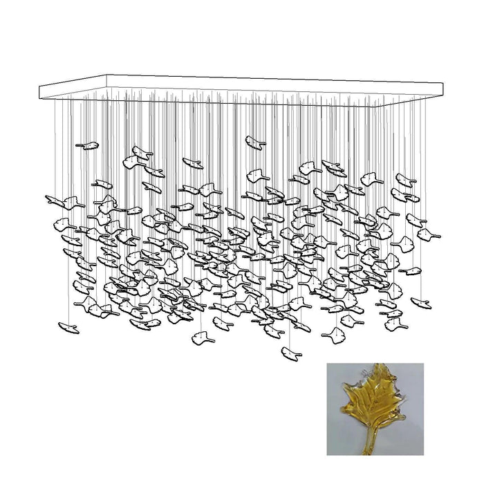 Multicolor Crystal Maple Leaf Chandelier - DWHOME