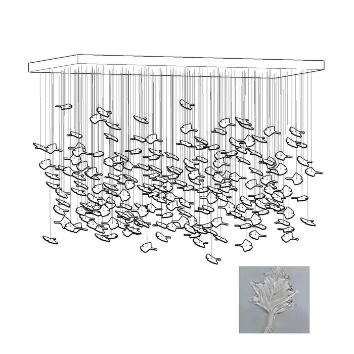 Multicolor Crystal Maple Leaf Chandelier - DWHOME